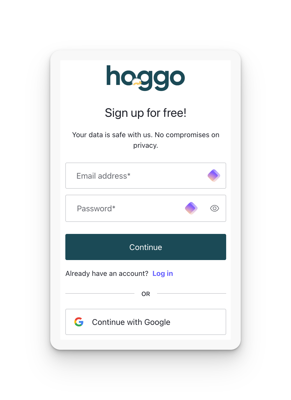 Global Privacy Hub sign up
